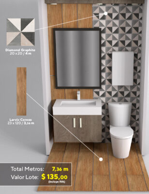 Combo Diamond - Larvic Cerezo 7.36 Mts | Bath And Home Center del