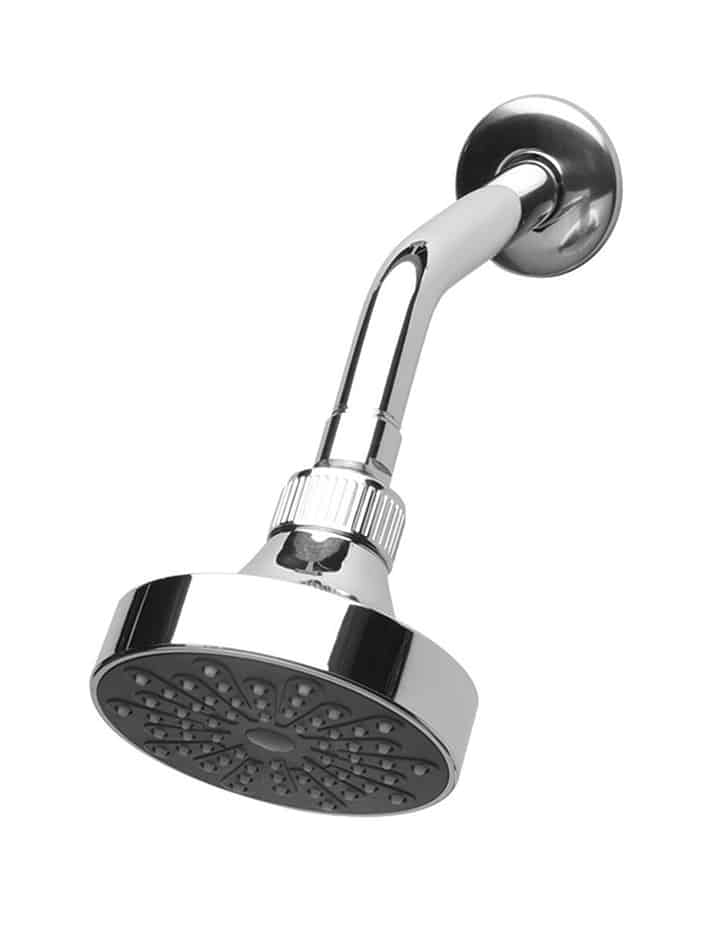 REGADERA REDONDA MEDIUM ABS 10.5 CM CON BRAZO DE DUCHA - Bath&Home Center  Ecuador - Cerámicas y Porcelanatos, Baño, Cocina, Hogar y más